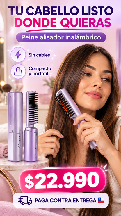 Mini Peine Cepillo Alisador Portátil